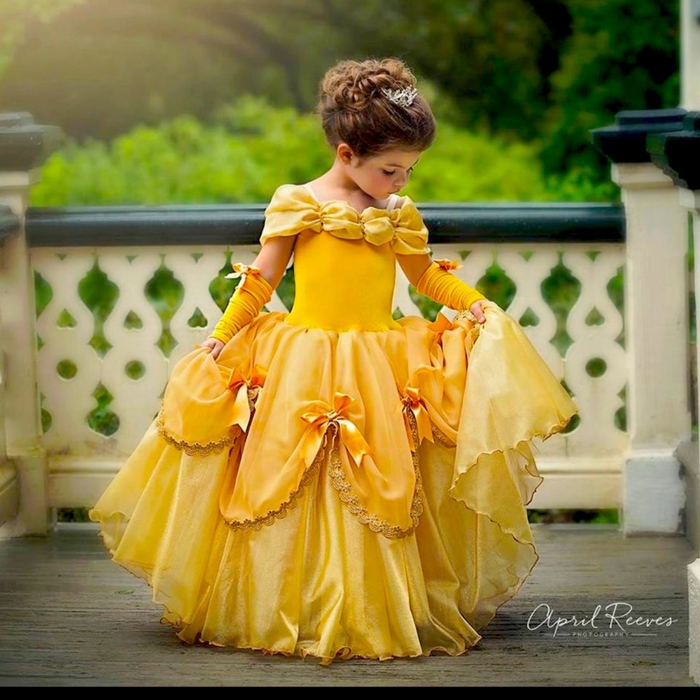 Belle inspired princess dress size 2t/3t ball gown birthday, Halloween